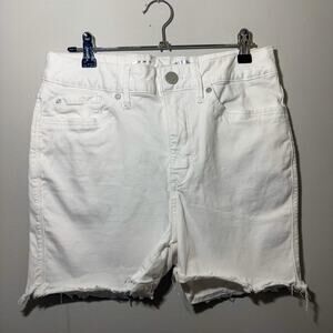 Vintage Seven7 White Denim High Rise Cut Off Shorts Sz 10